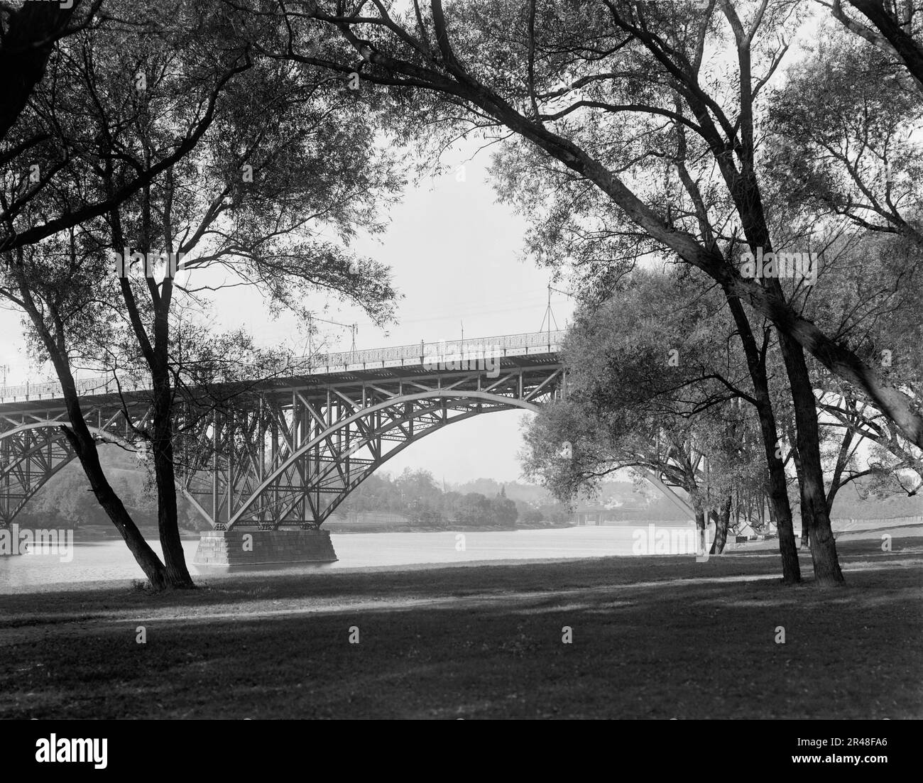 Schuykill [i.e., Schuylkill] River, Fairmount Park, Philadelphia, Pa., c1908. Stock Photo