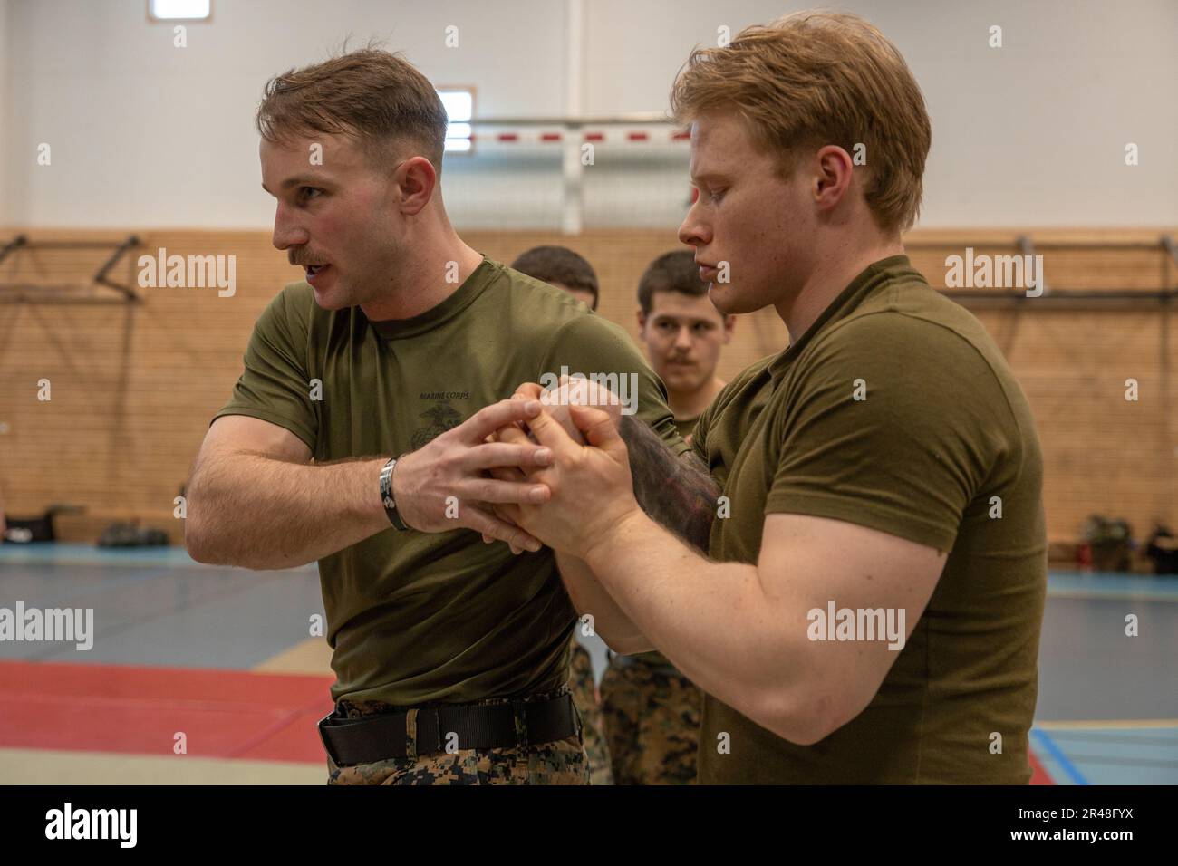 U S Marine Corps Staff Sgt Brian Bessey a martial arts instructor