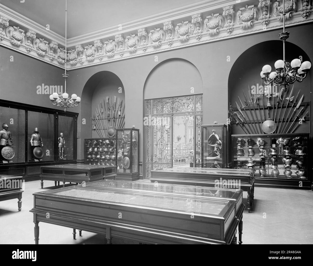 The Armor Room, Metropolitan Museum Of Art, New York, C1907 Stock Photo 