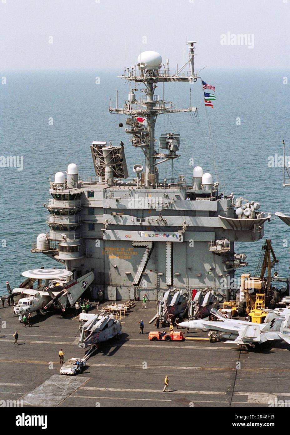 US Navy WTC flown on last day of Enduring Freedom Operations aboard CVN