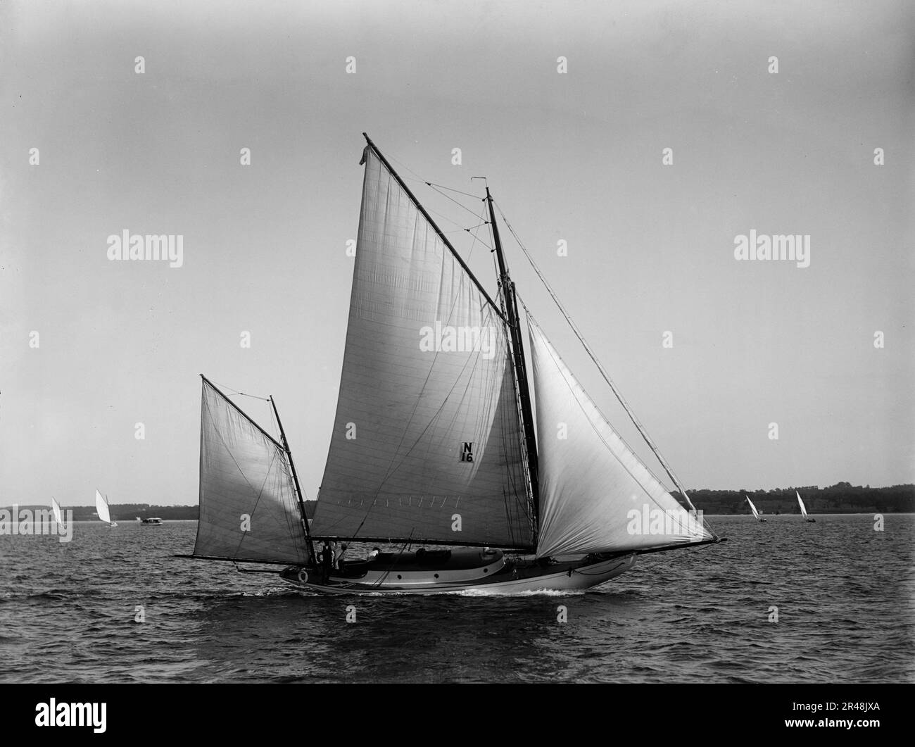 Fidelio, 1896 Aug 1. Probably Indian Harbor Yacht Club Stock Photo Alamy