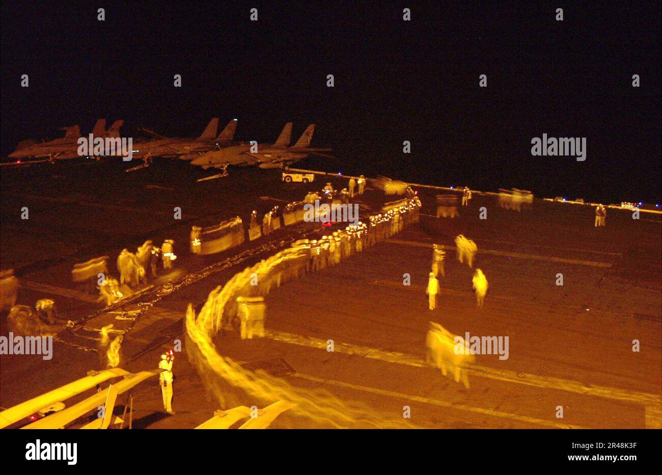 US Navy USS Stennis - barricade rigging Stock Photo - Alamy