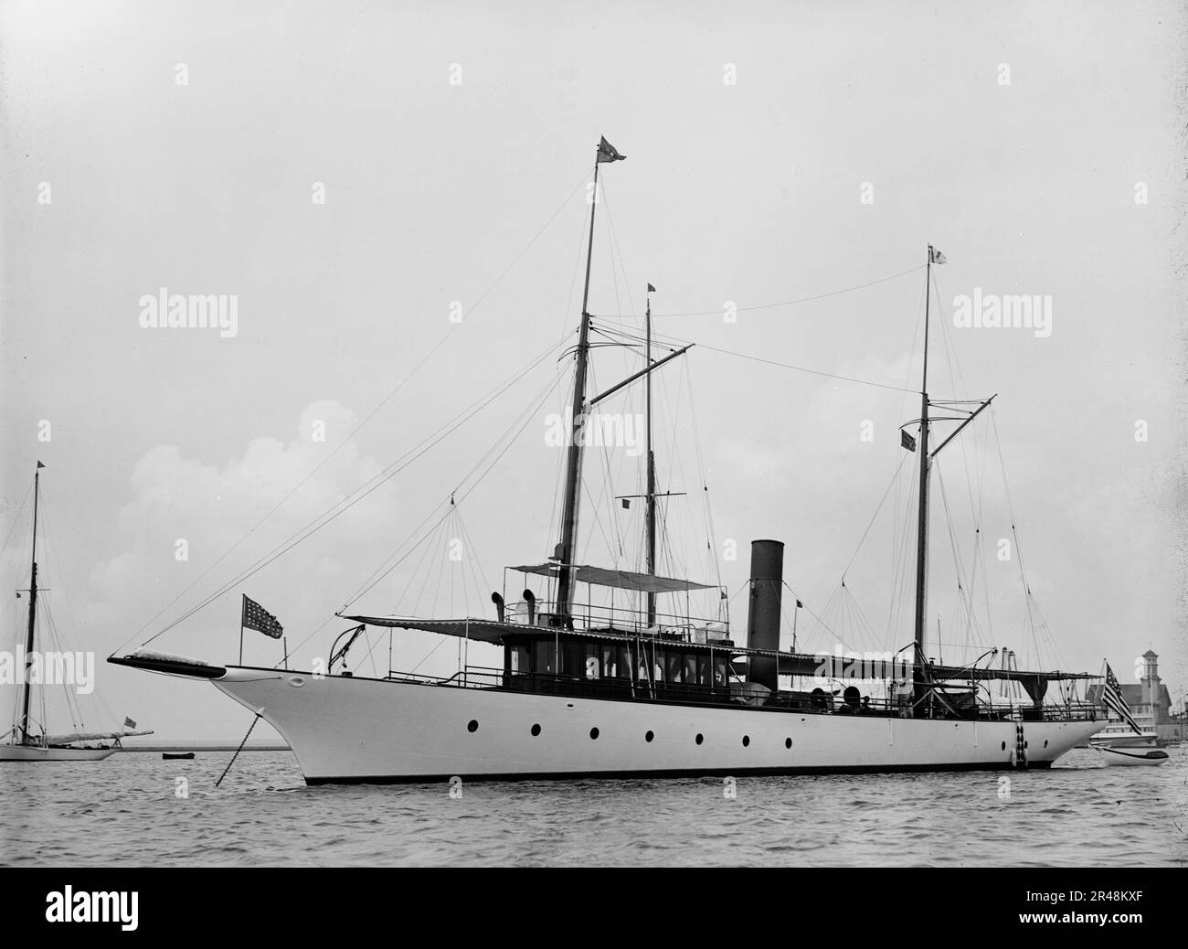 Ballymena, Newport, 1895 Aug 4. &quot;It appears that Ballymena ended her days as a supplier for rum runners in Gun Cay Harbor (Bahamas)&quot;. Stock Photo