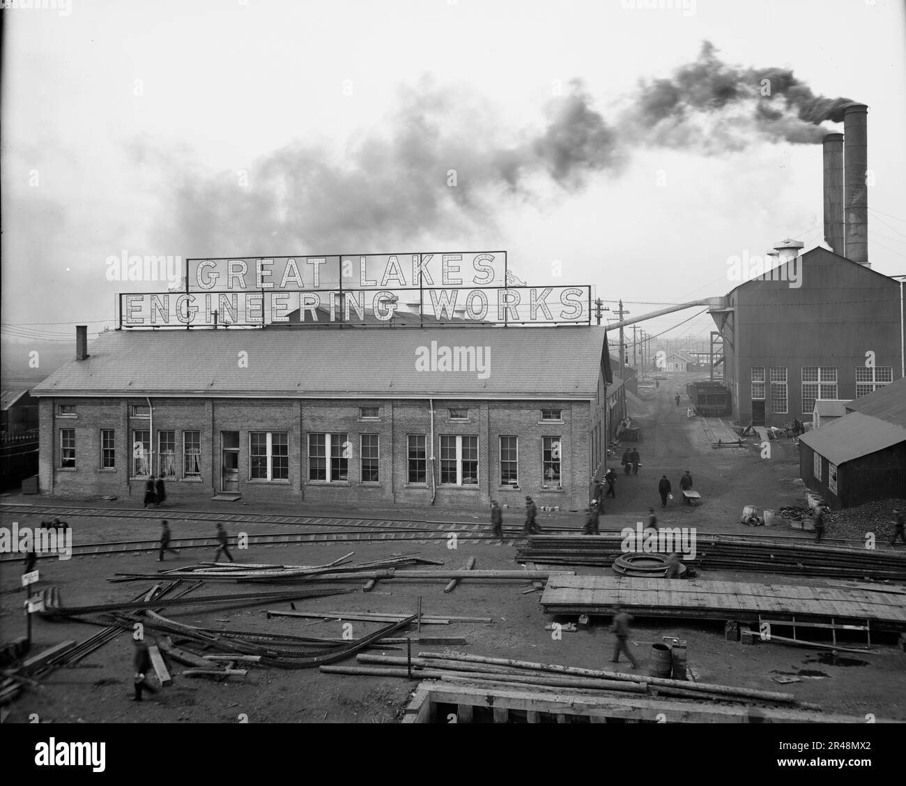 Great Lakes Engineering Works, Ecorse, Mich., (1906 Stock Photo Alamy