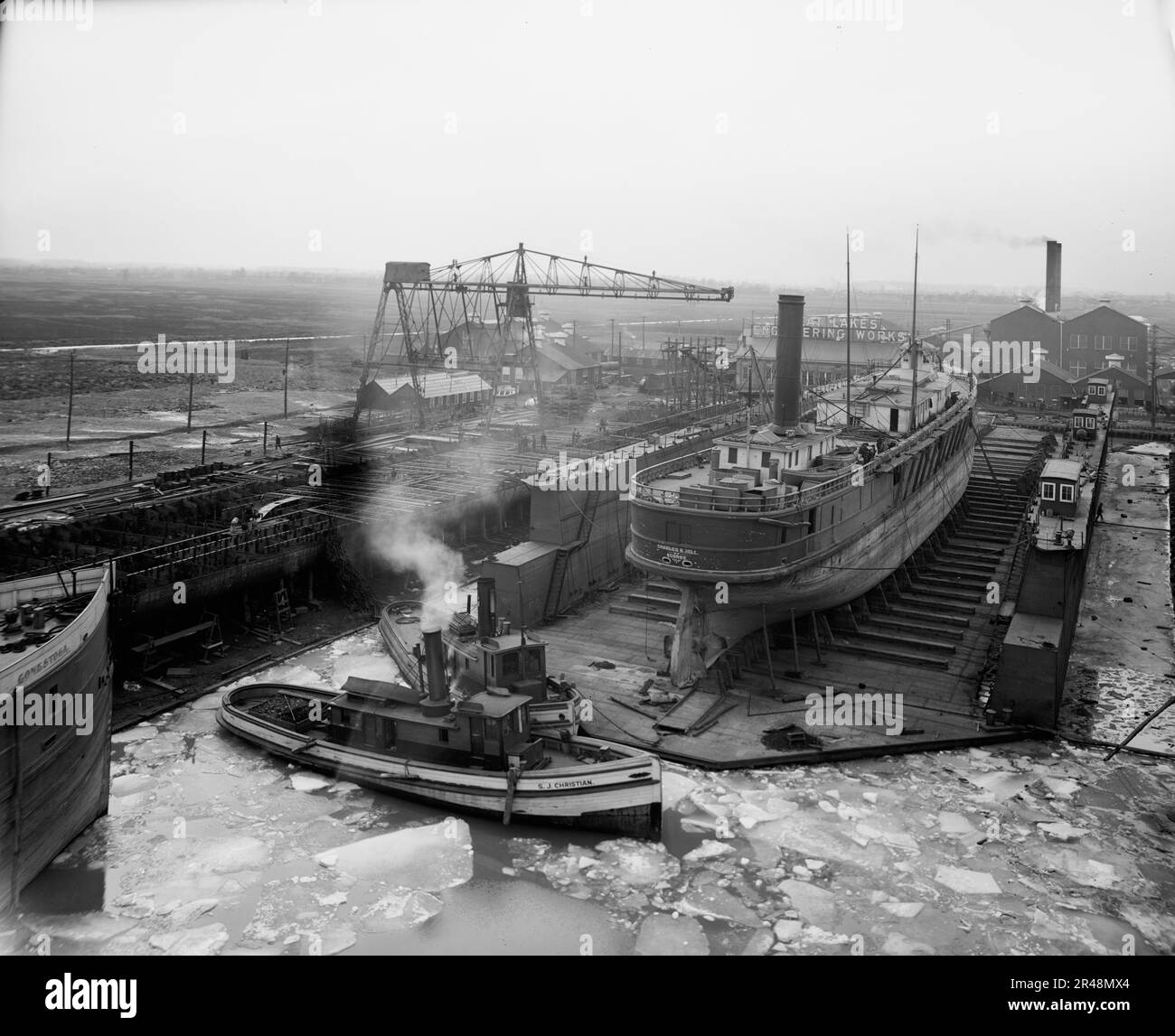 Great Lakes Engineering Works, Ecorse, Mich., (1906 Stock Photo Alamy