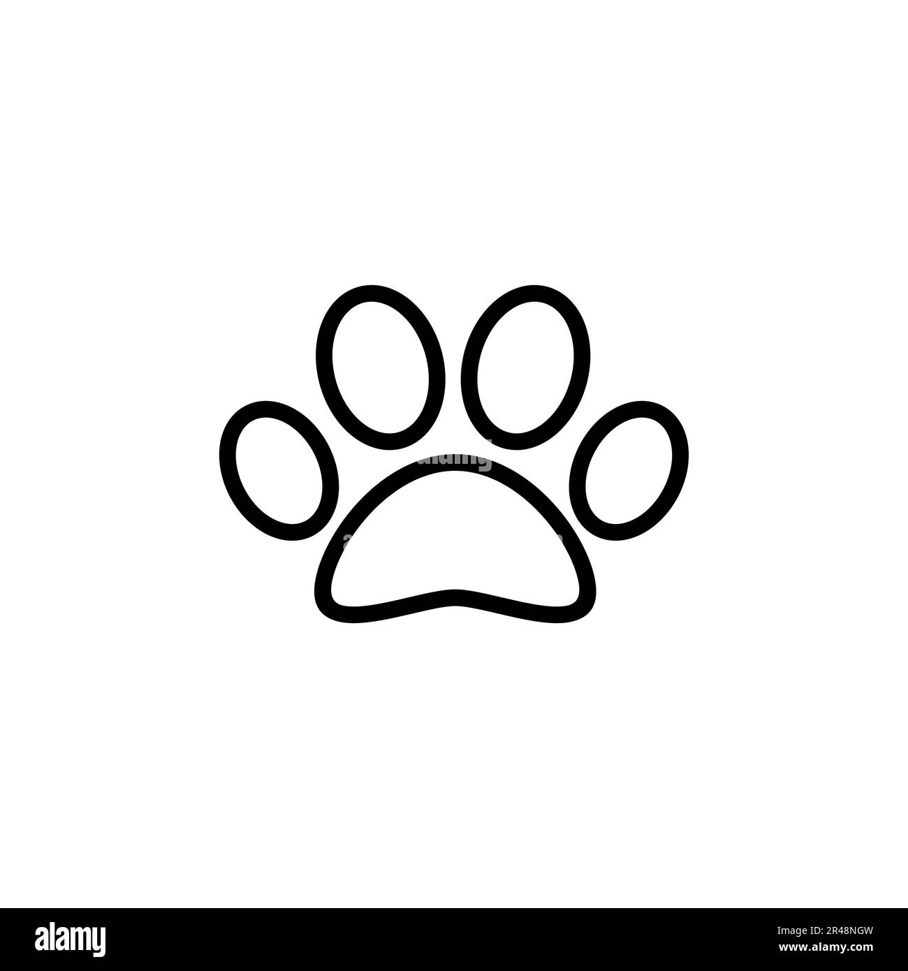 Paw icon vector. paw print icon vector. dog or cat paw Stock Vector ...