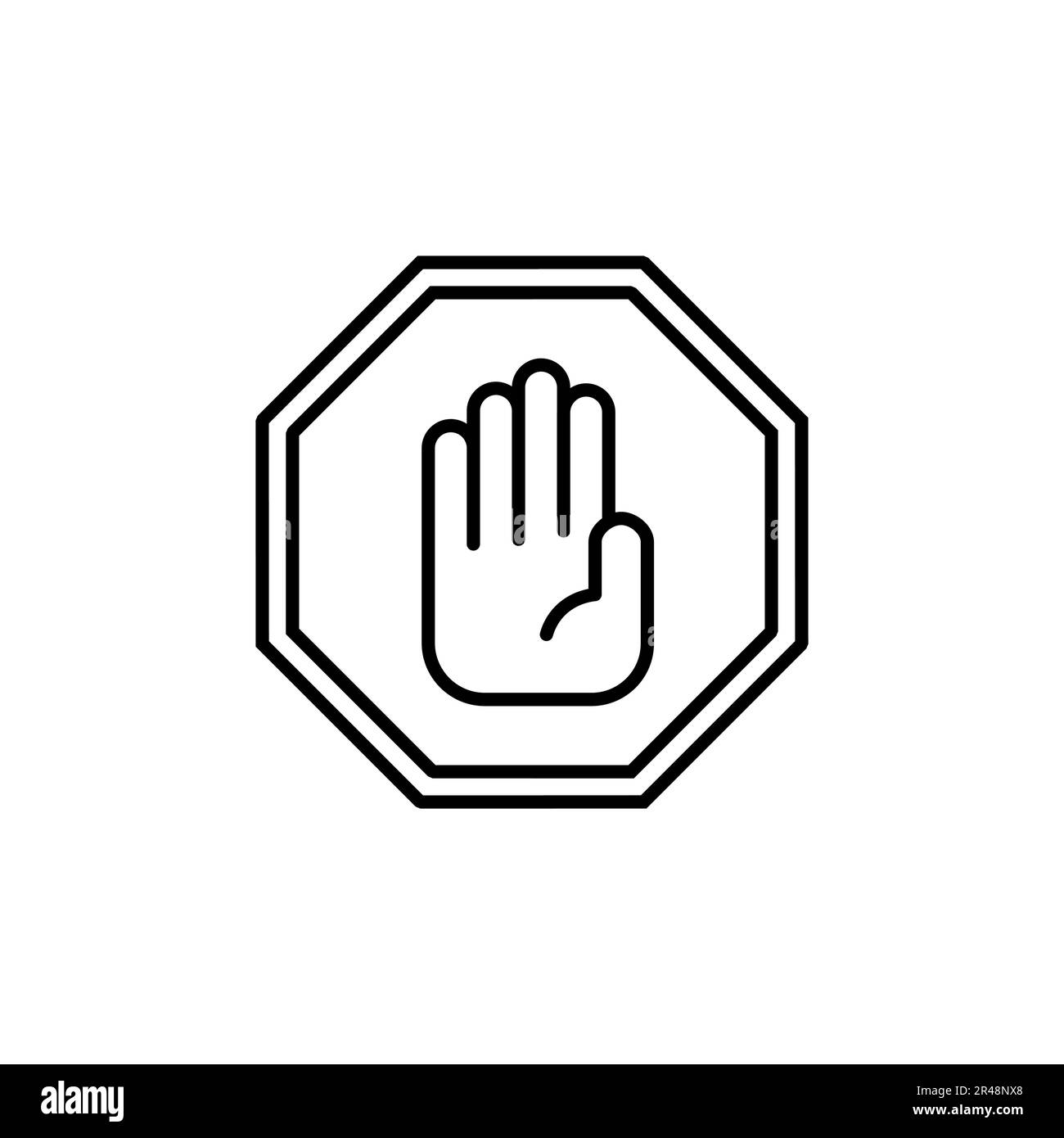 Stop icon vector. stop road sign. hand stop icon vector Stock Vector ...