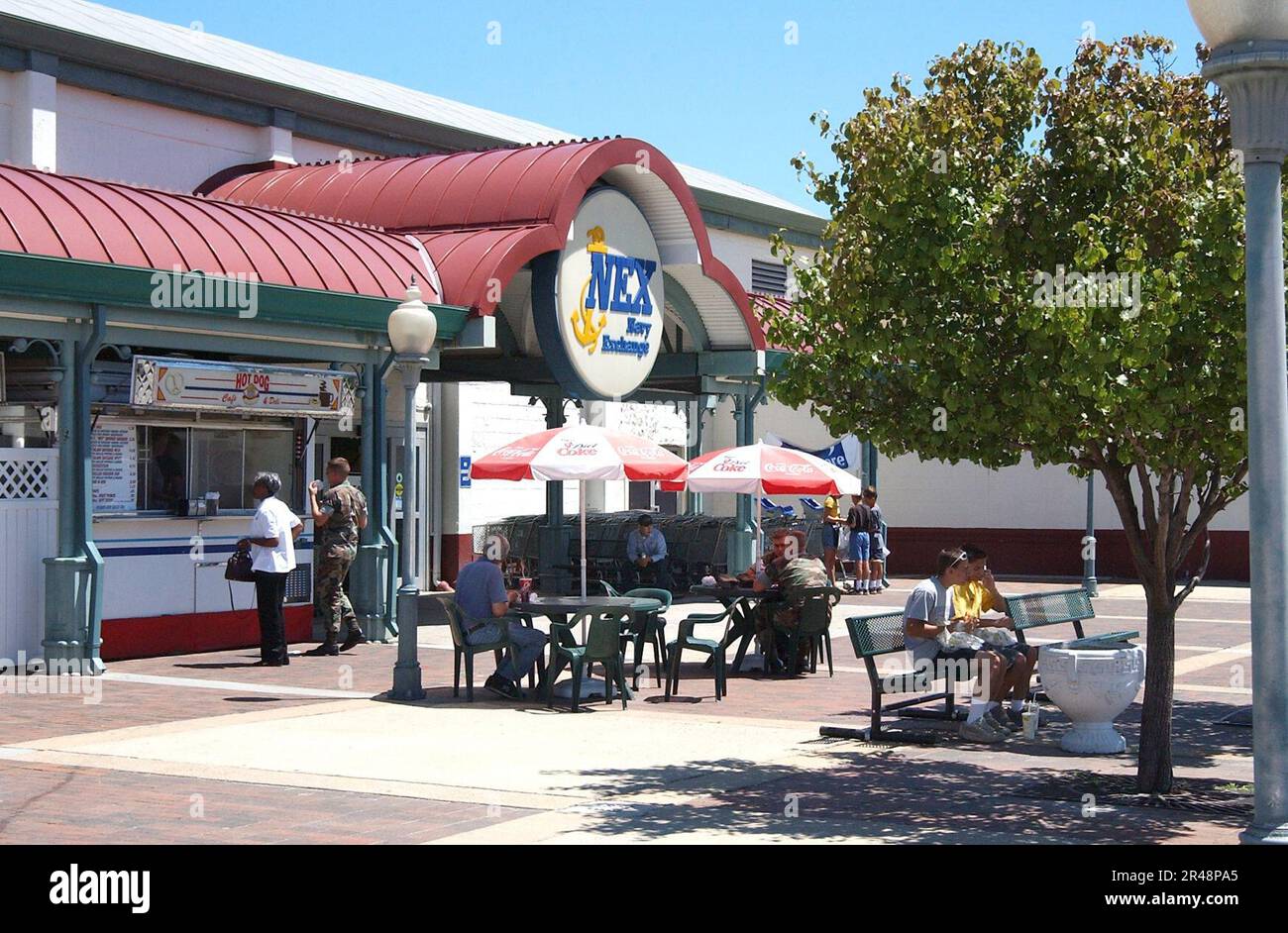 US Navy View of the entrance to the Navy Exchange located at Naval Base Little Creek Stock Photo