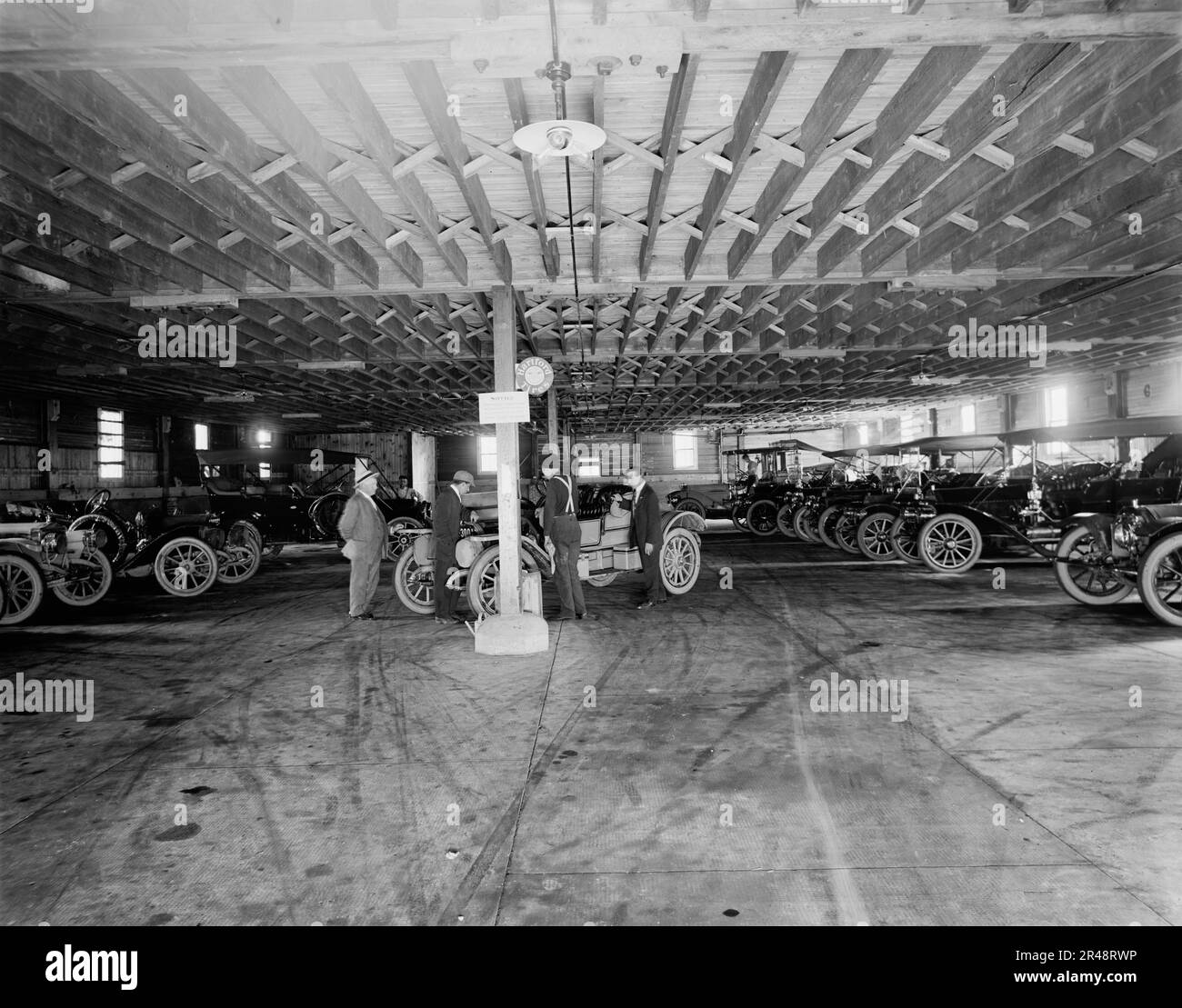 Interior of the garage, Fort William Henry Hotel, Lake N.Y., c