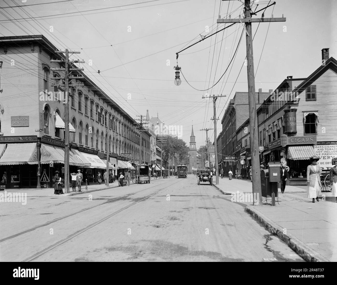 Church Street, north from bank, Burlington, Vt., between 1910 and 1920