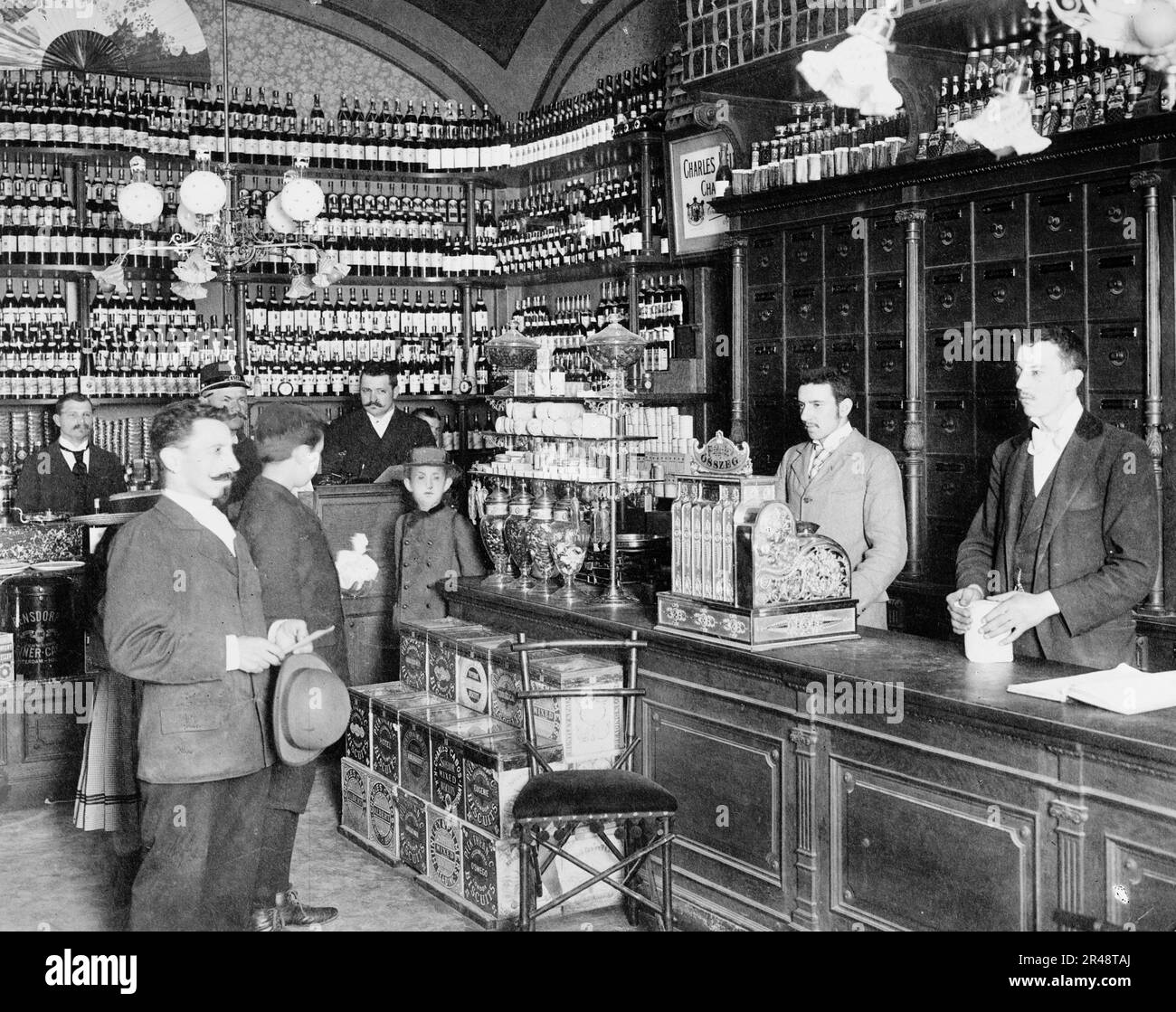 Pinter Synla Liquors, AustroHungary, between 1895 and 1910 Stock Photo