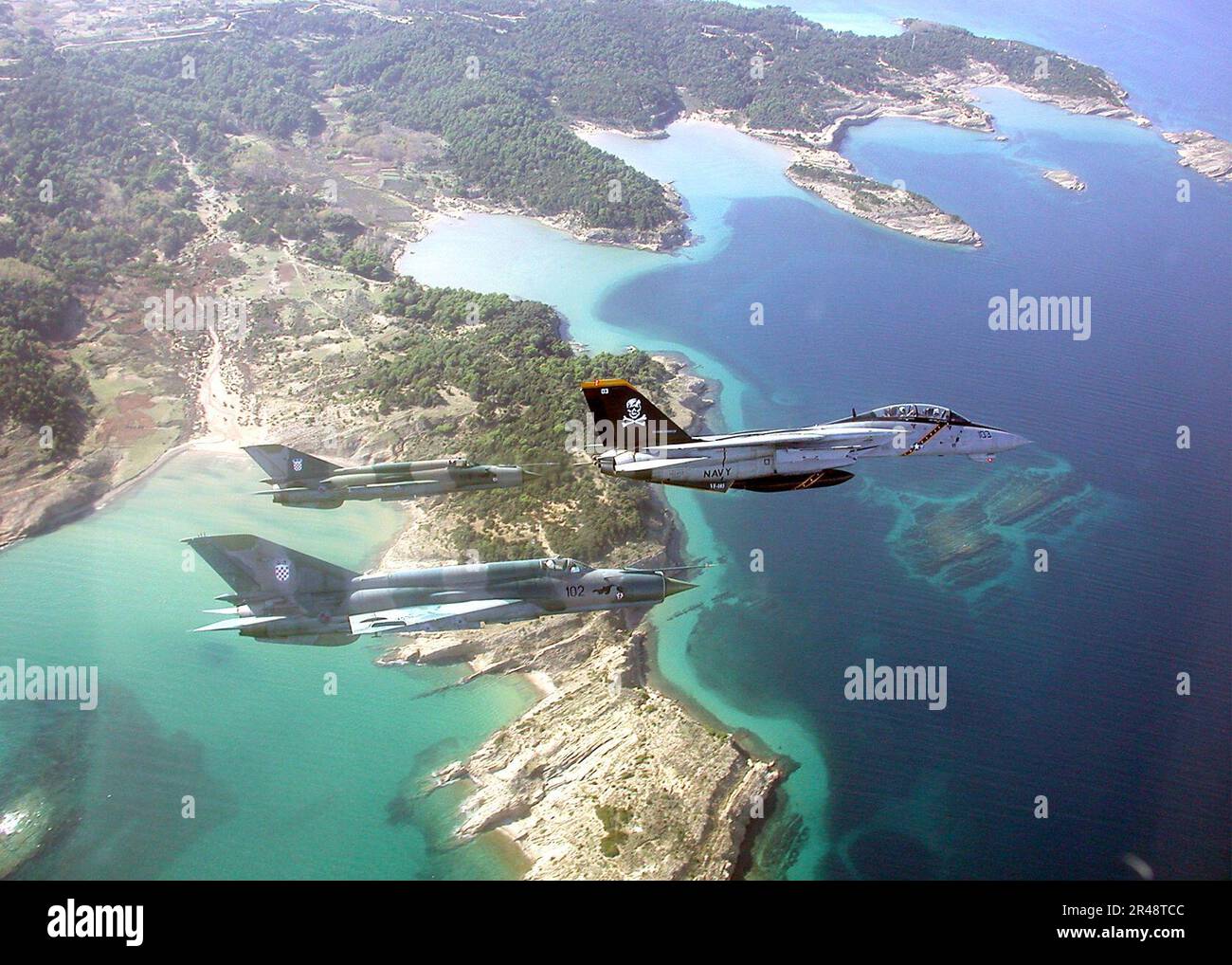 US Navy An F-14 of Fighter Squadron One Zero Three (VF-103 Stock Photo ...