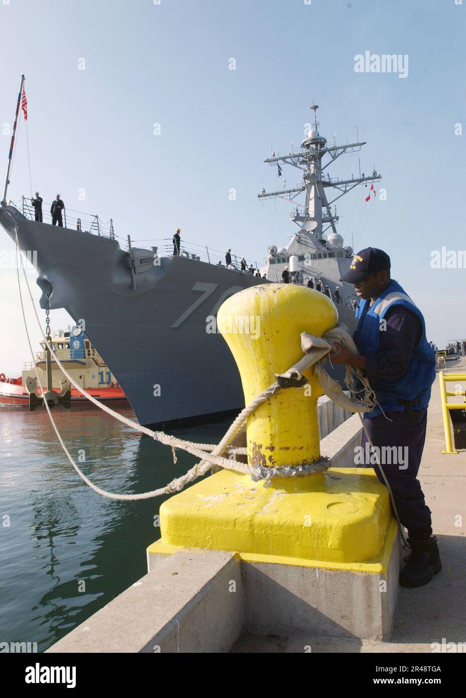 US Navy A Sailor from Naval Station San Diego prepares to release the