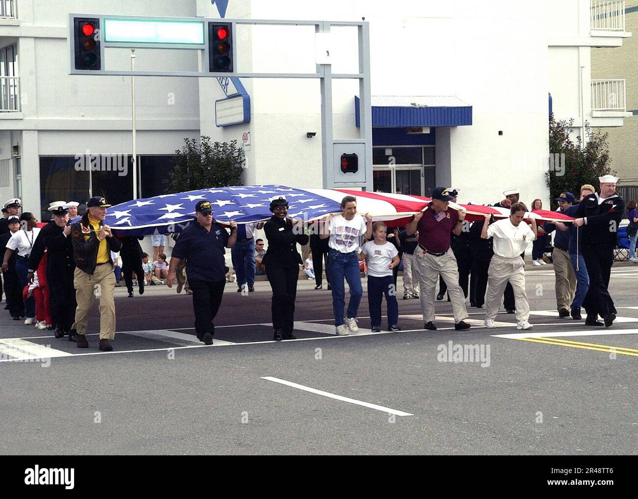 US Navy Veterans Day Parade at the Virginia Beach oceanfront Stock