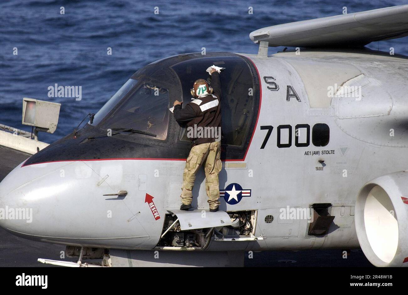 US Navy plane captain assigned to the ''Red Tails'' of Sea Control