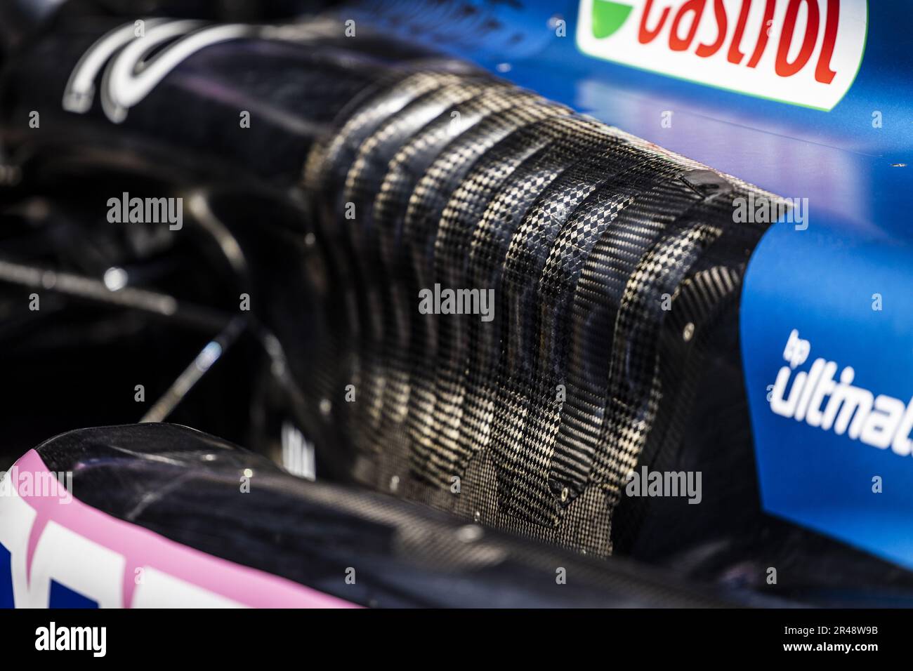 Alpine F1 Team A523, mechanical detail, detail of air vents on the ...