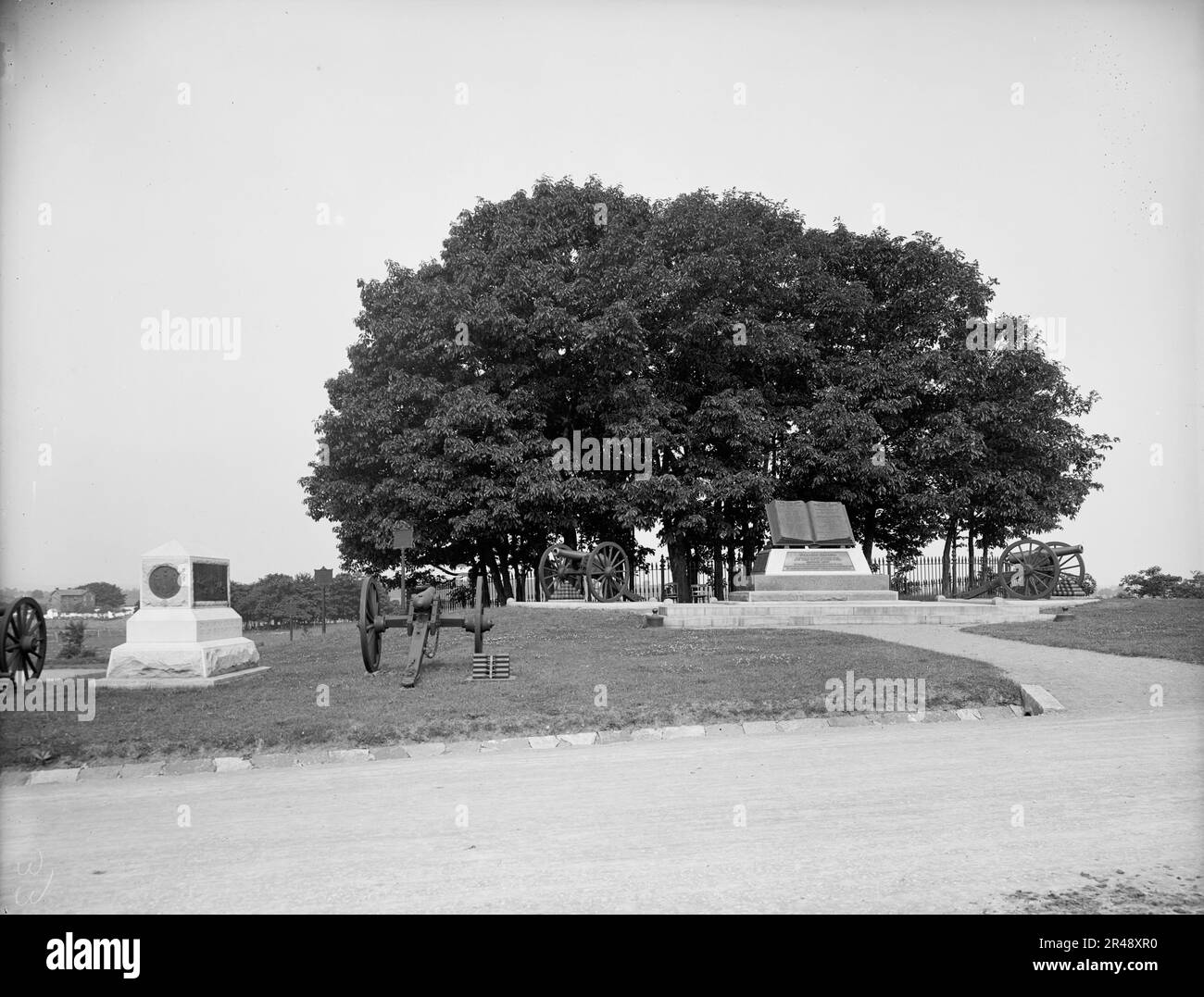 High water mark, Gettysburg, Pa., between 1900 and 1910. Stock Photo