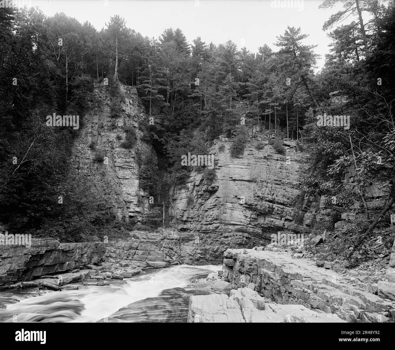 The Elbow, Ausable Chasm, between 1900 and 1910. Stock Photo
