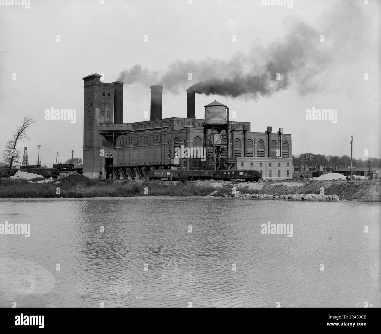 Edison Electric plant [Detroit Edison Company], Detroit, Mich., between 1900 and 1910. Stock Photo