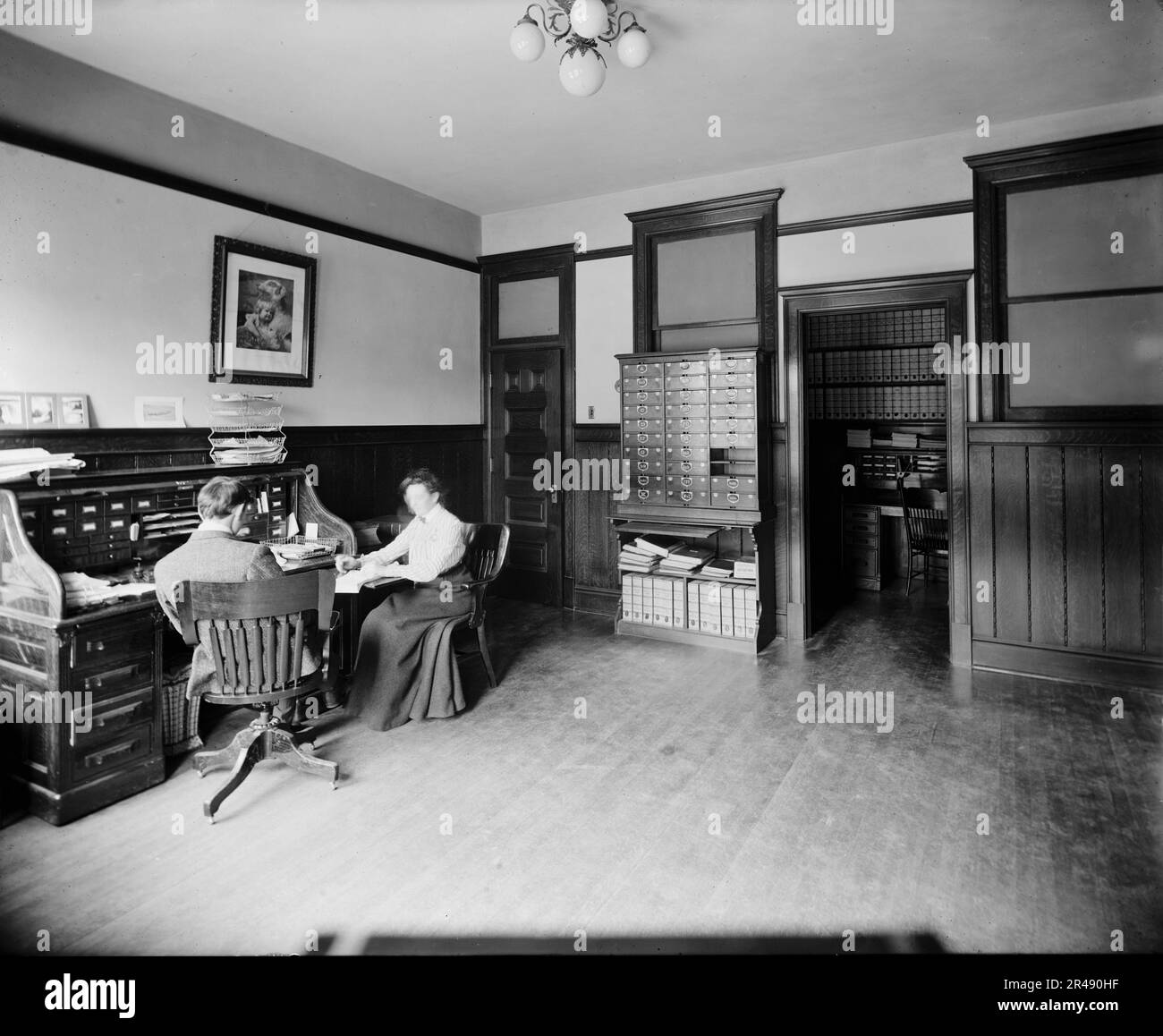 Glazier Stove Company, secretary's room, Chelsea, Mich., between 1900 and 1910. Stock Photo