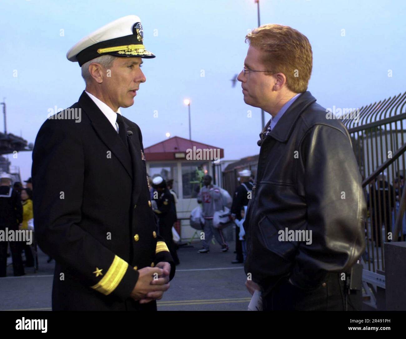 US Navy Radm. Locklear meets with media before deployment with USS ...