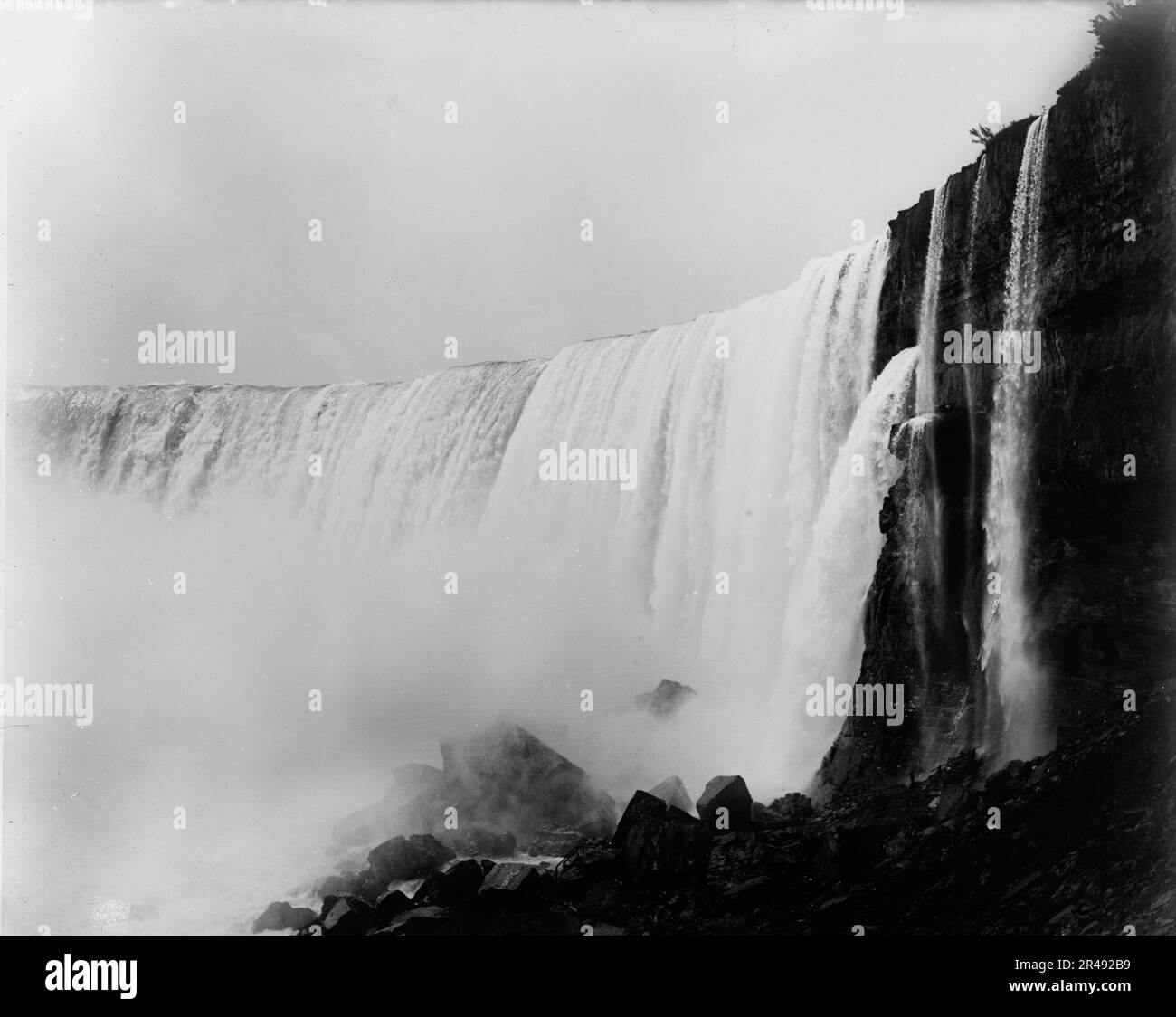 The [Horseshoe] Falls from below, between 1890 and 1899. Stock Photo