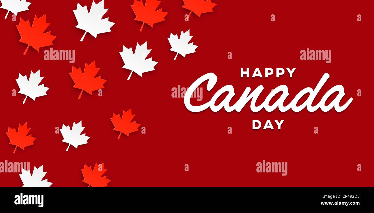 vector design happy canada day horizontal banner illustration with ...
