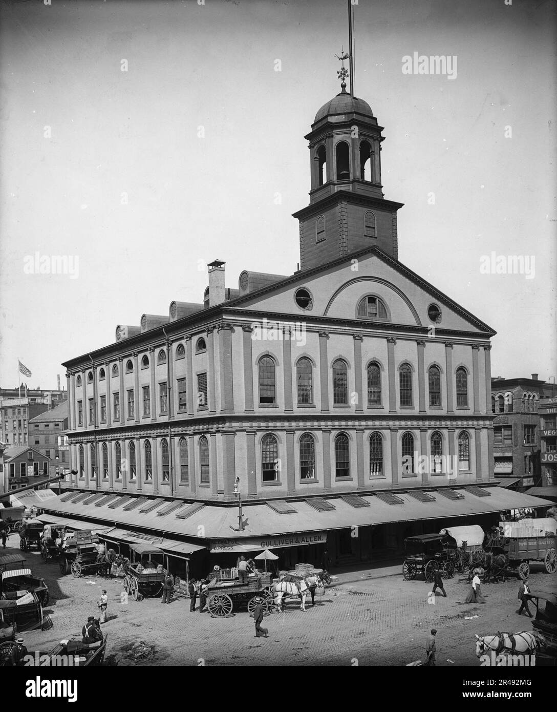 Faneuil Hall, Boston, Mass., between 1890 and 1906 Stock Photo Alamy