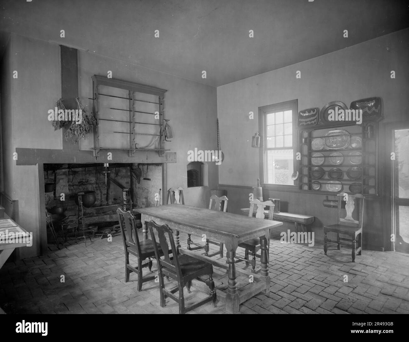Martha Washington kitchen at Mt. Vernon, between 1900 and 1920 Stock
