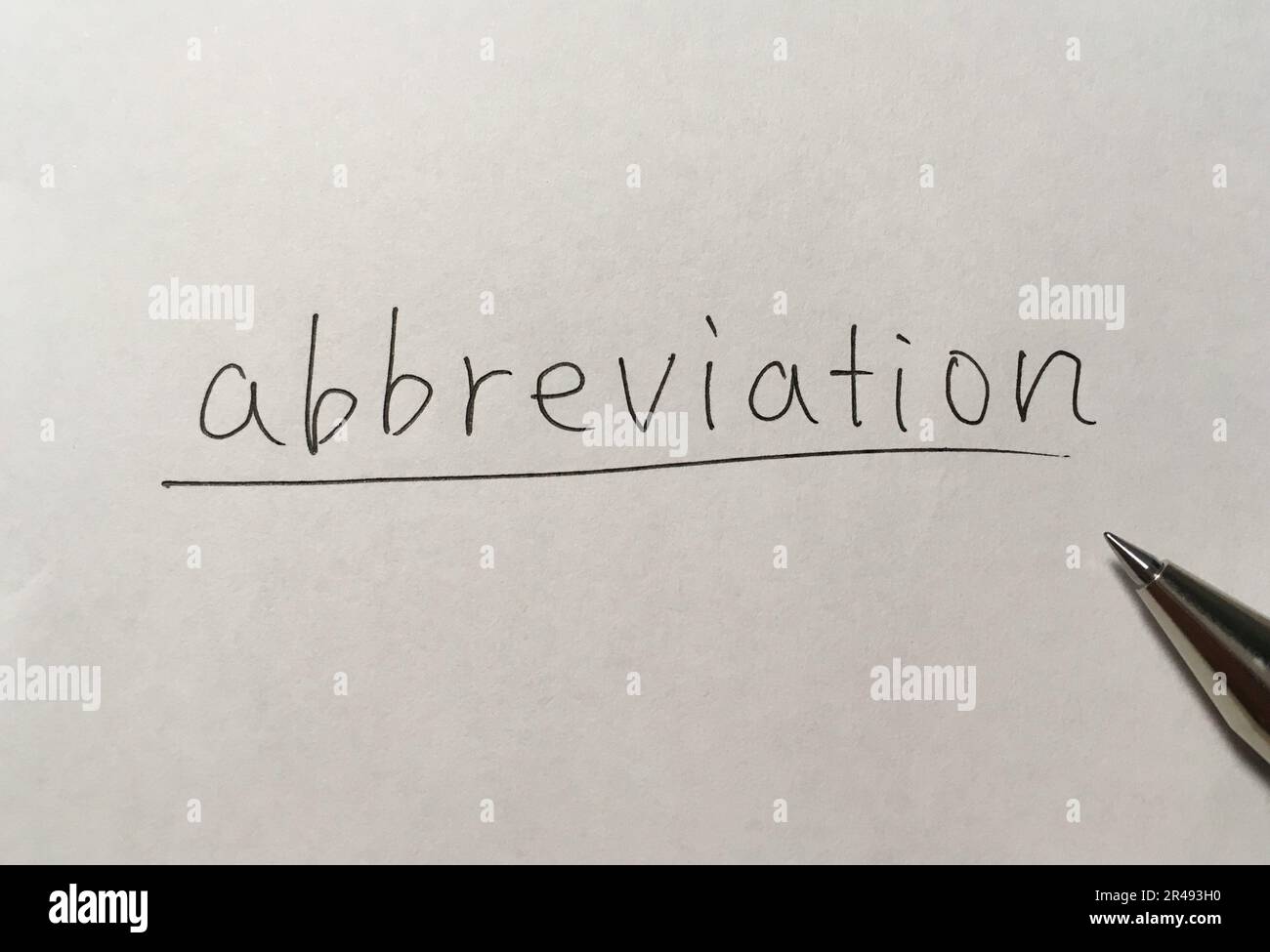 Abbreviation concept word on paper background Stock Photo Alamy