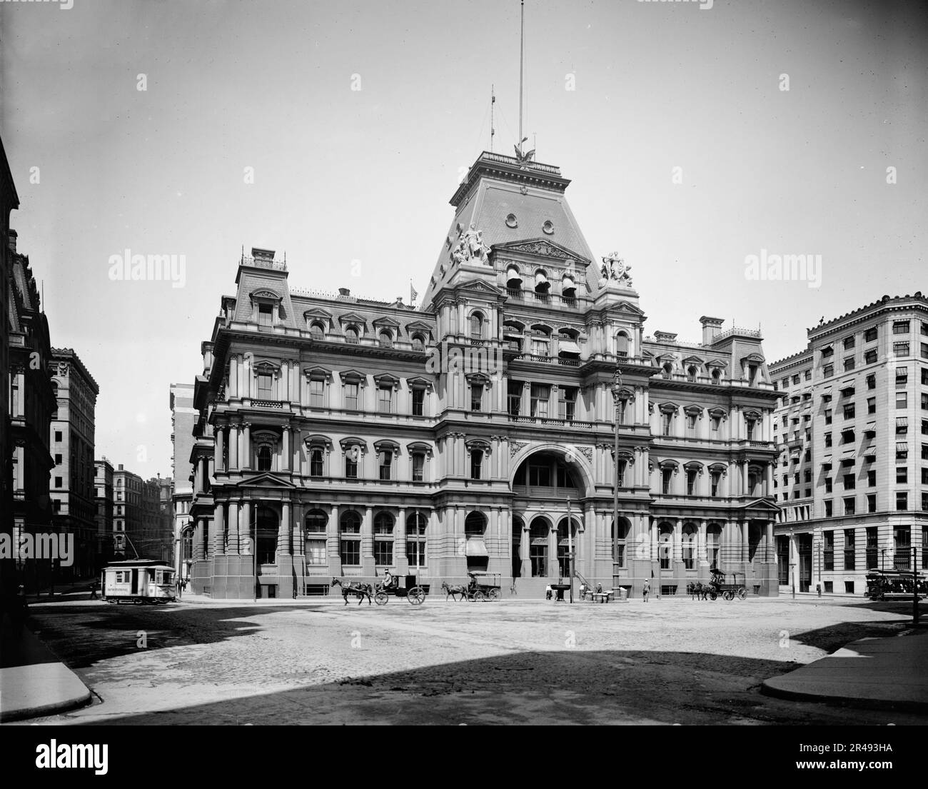 Post Office Square, Boston, Mass., between 1900 and 1920. Stock Photo