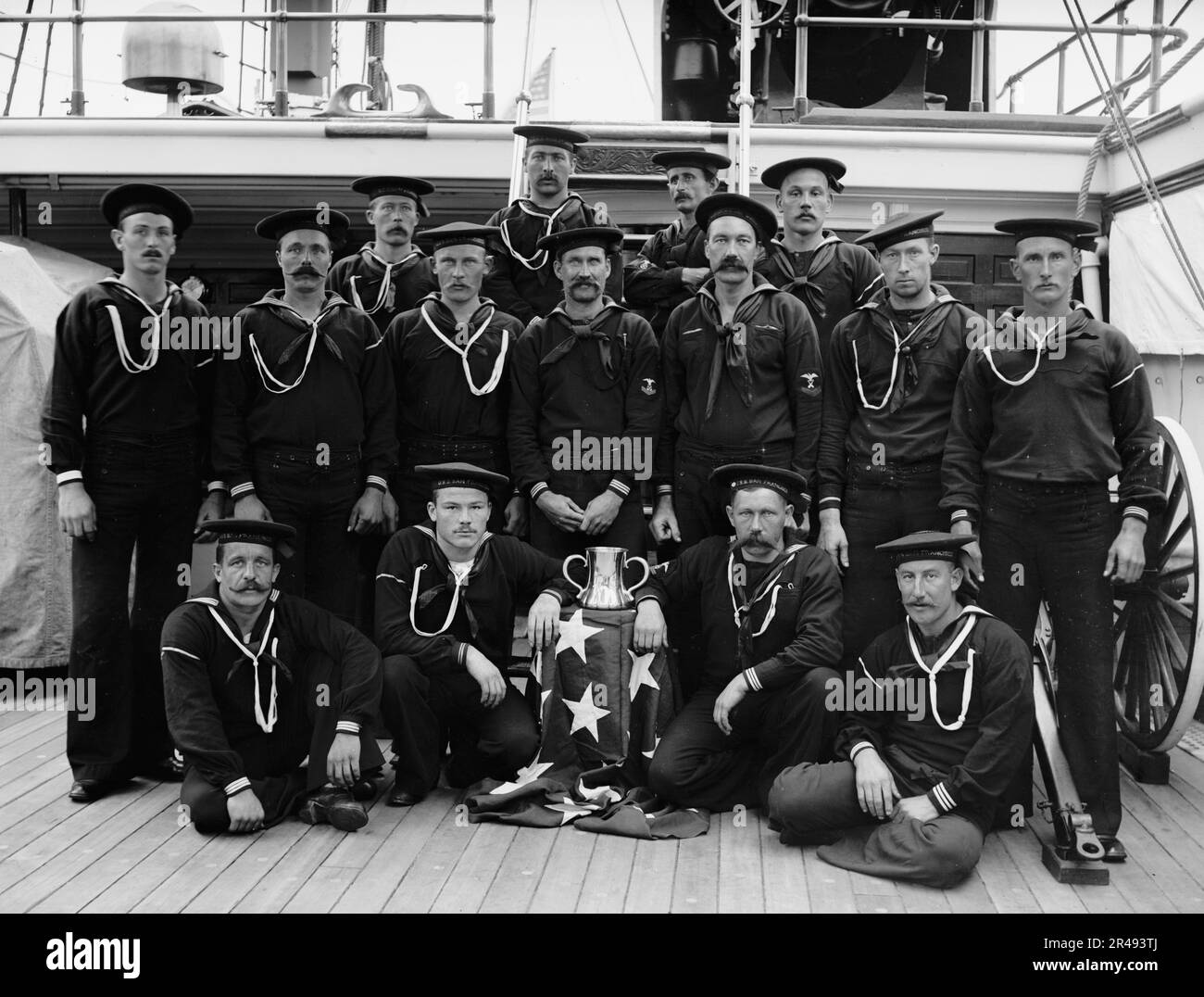U.S.S. San Francisco, a group of sailors, between 1890 and 1901 Stock ...