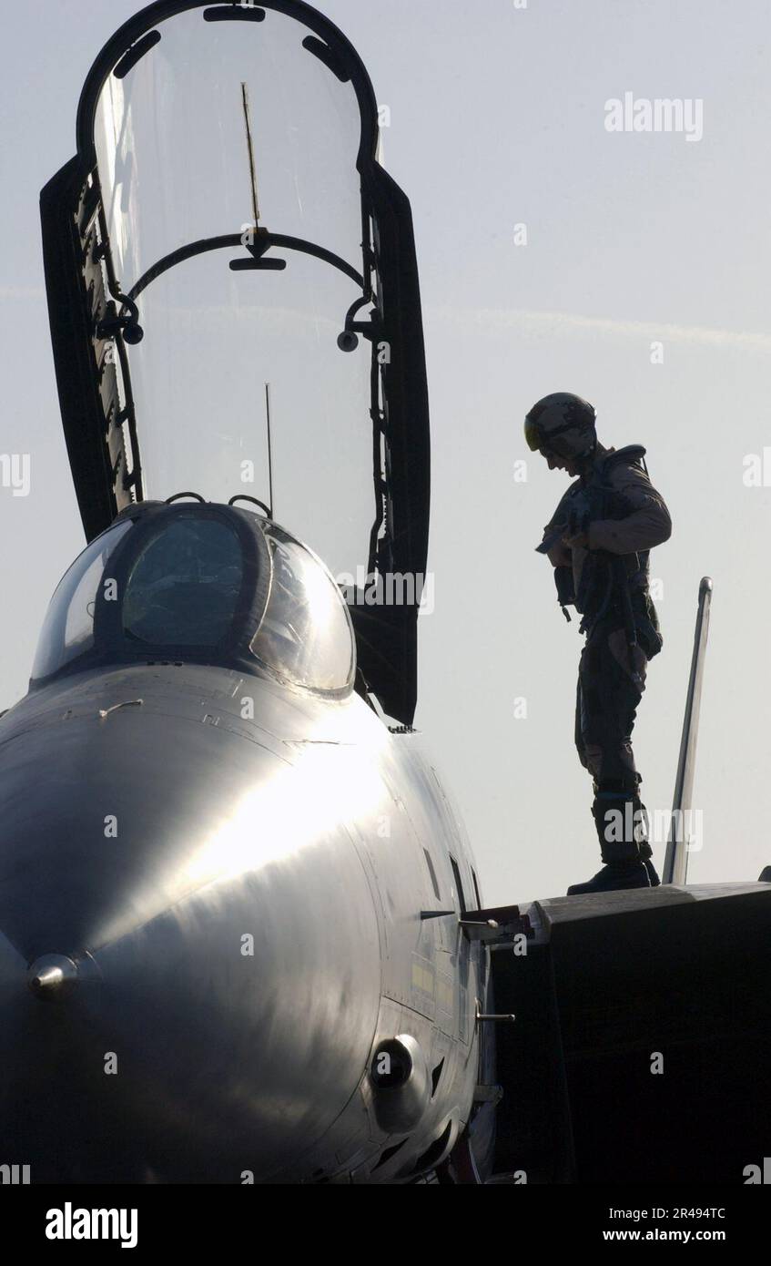 US Navy A Naval Aviator assigned to the ''Black Knights'' of Fighter