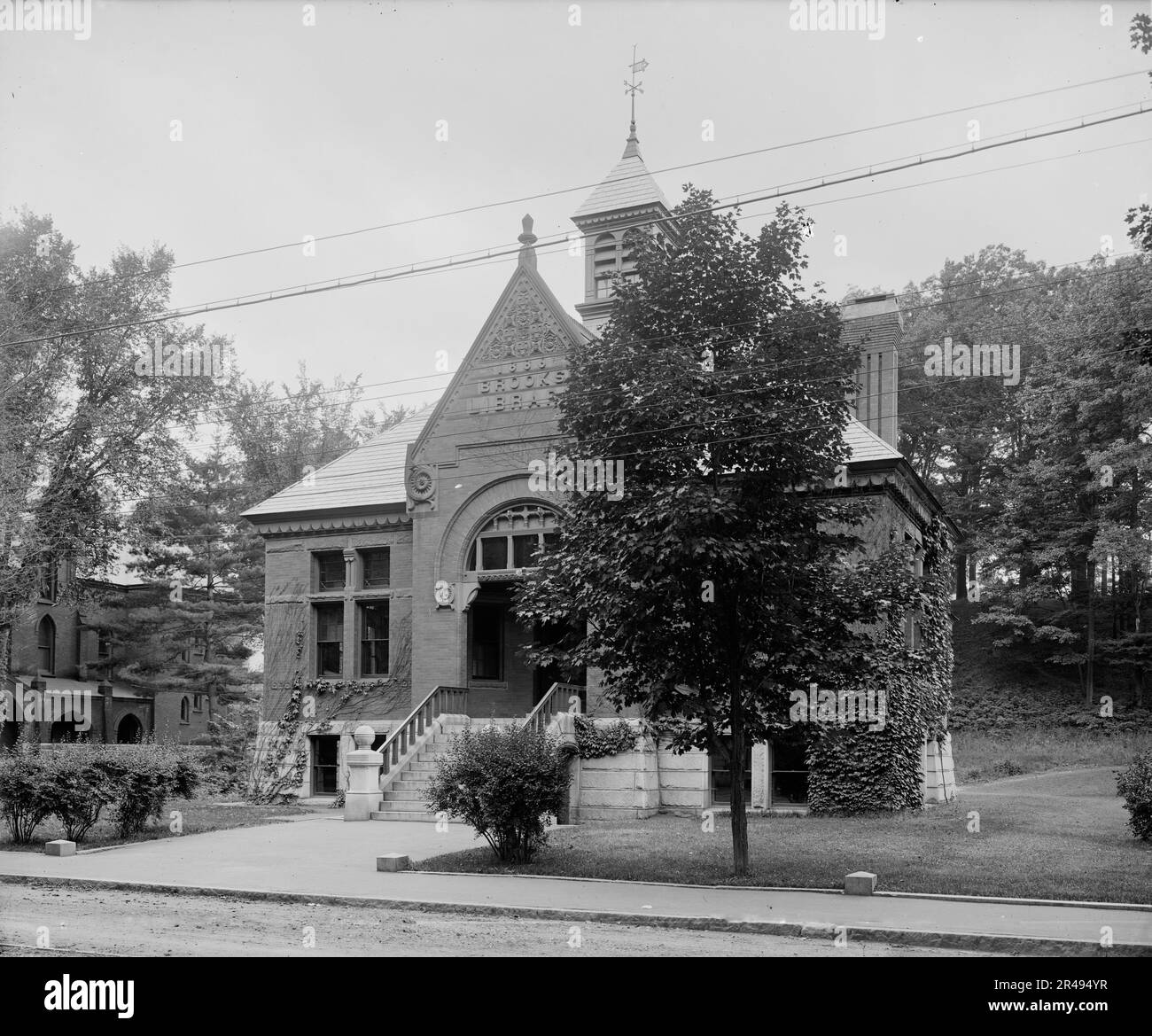Brooks Library, Brattleboro, Vt., c1905. Stock Photo