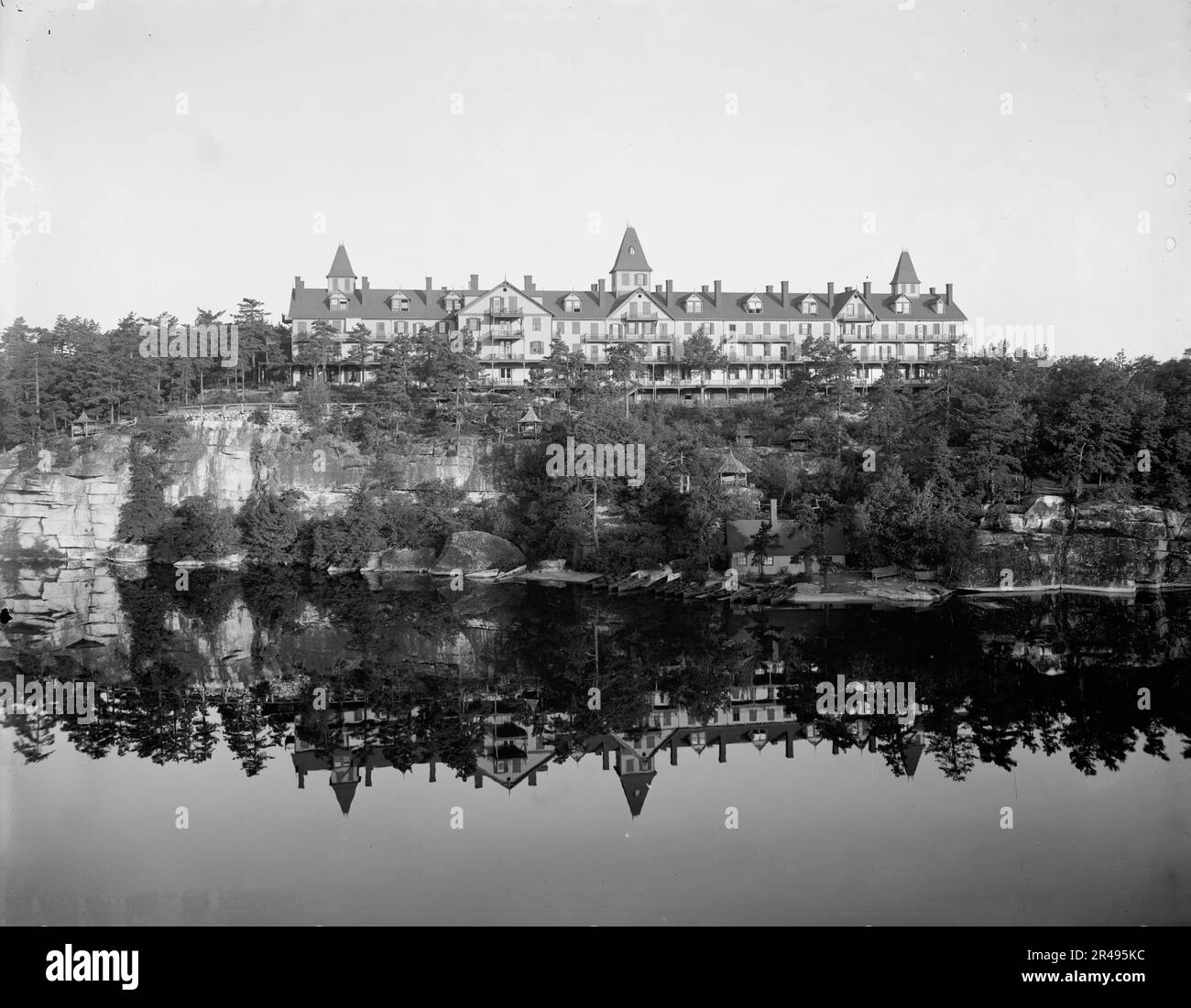 Morning reflections at the Wildmere House, Lake Minnewaska, N.Y., c1903