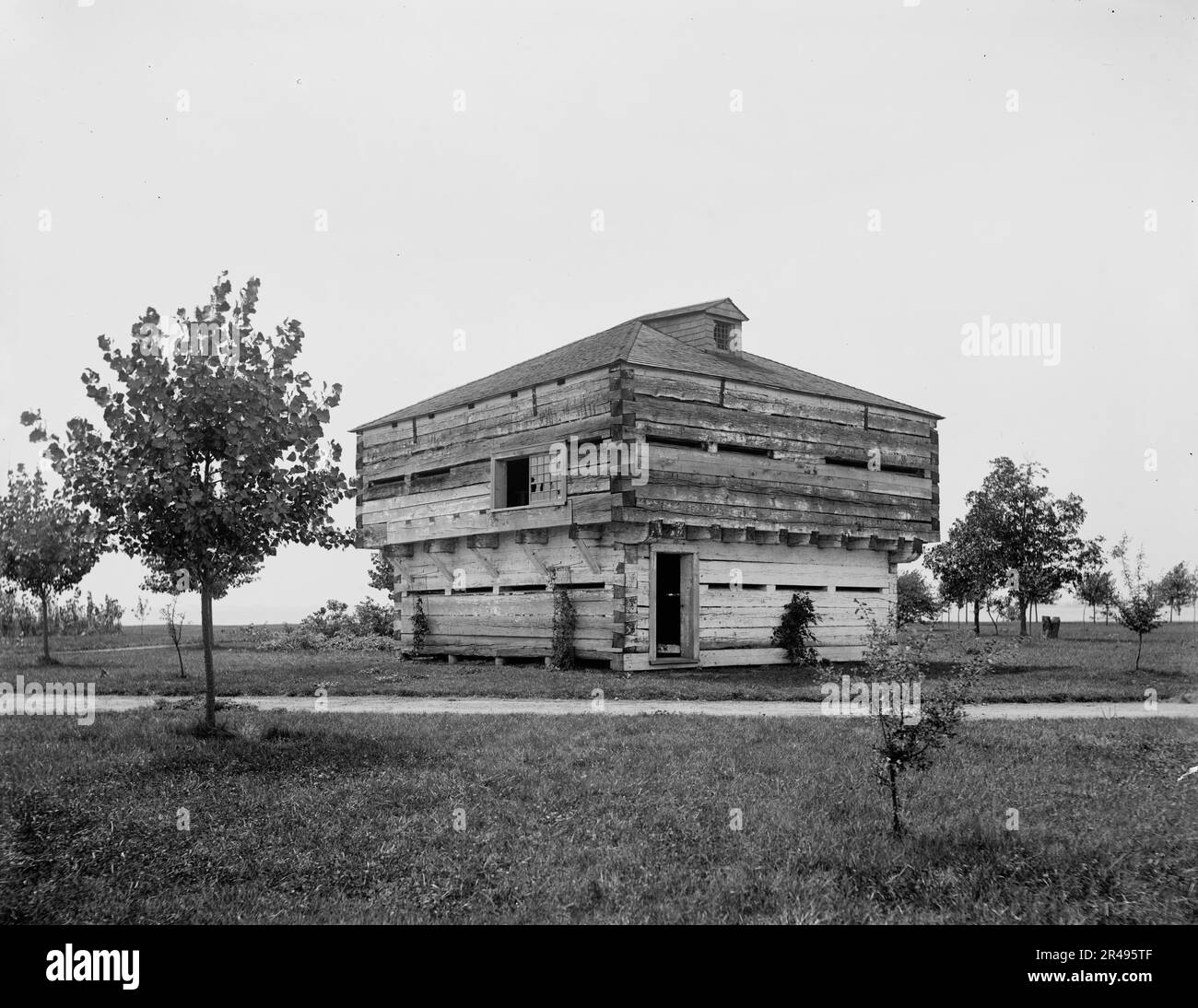 Old blockhouse, Bois Blanc Park, c1903 Stock Photo Alamy