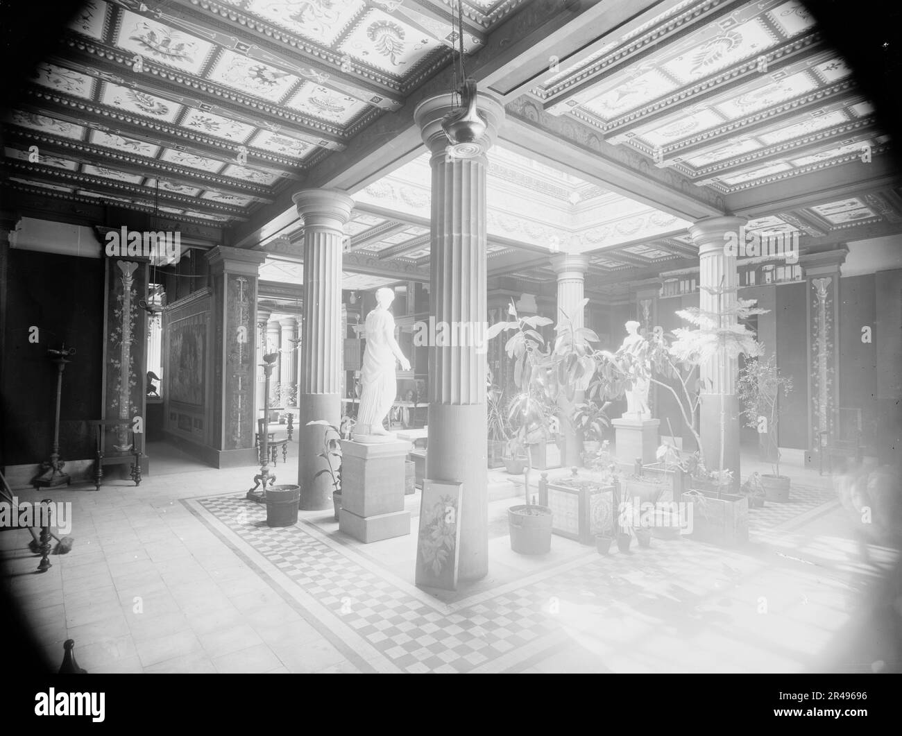 Atrium in the House of Pansa, Saratoga, N.Y., c1901 Stock Photo - Alamy