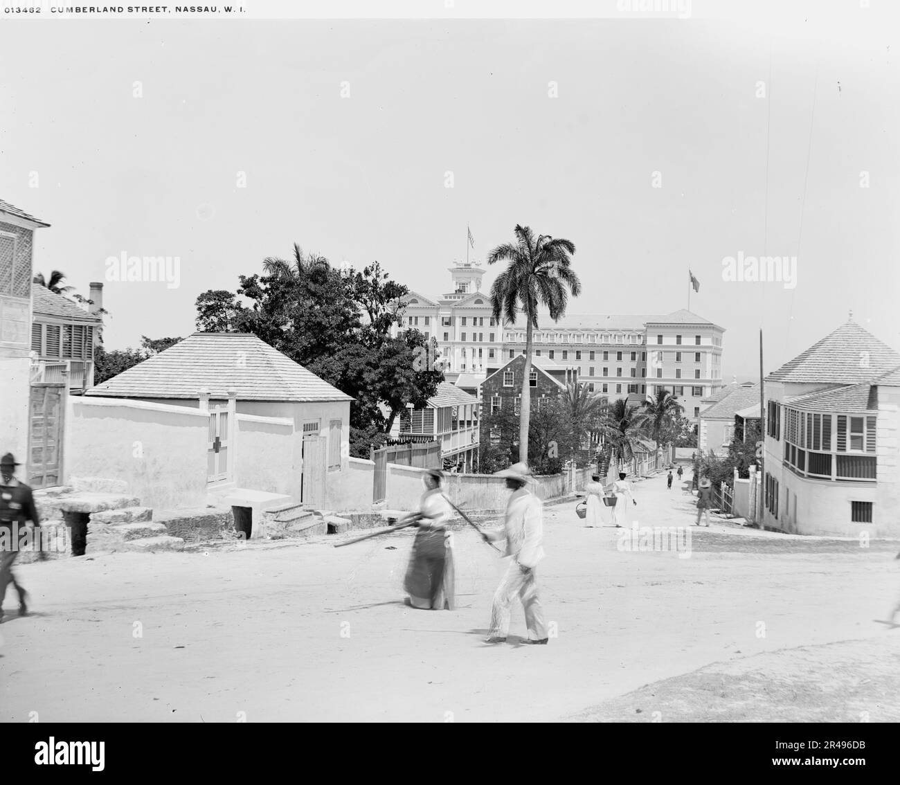 Cumberland Street, Nassau, W.I., between 1900 and 1906. Stock Photo