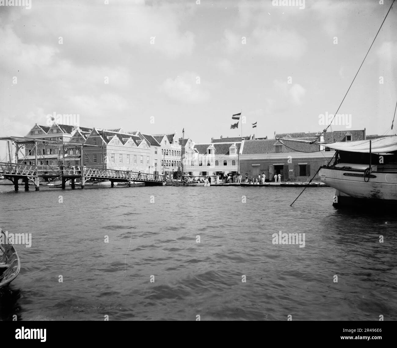 Across the inner bay [Sint Anna Bay], Curacao, D.W.I., between 1890 and 1901. Stock Photo