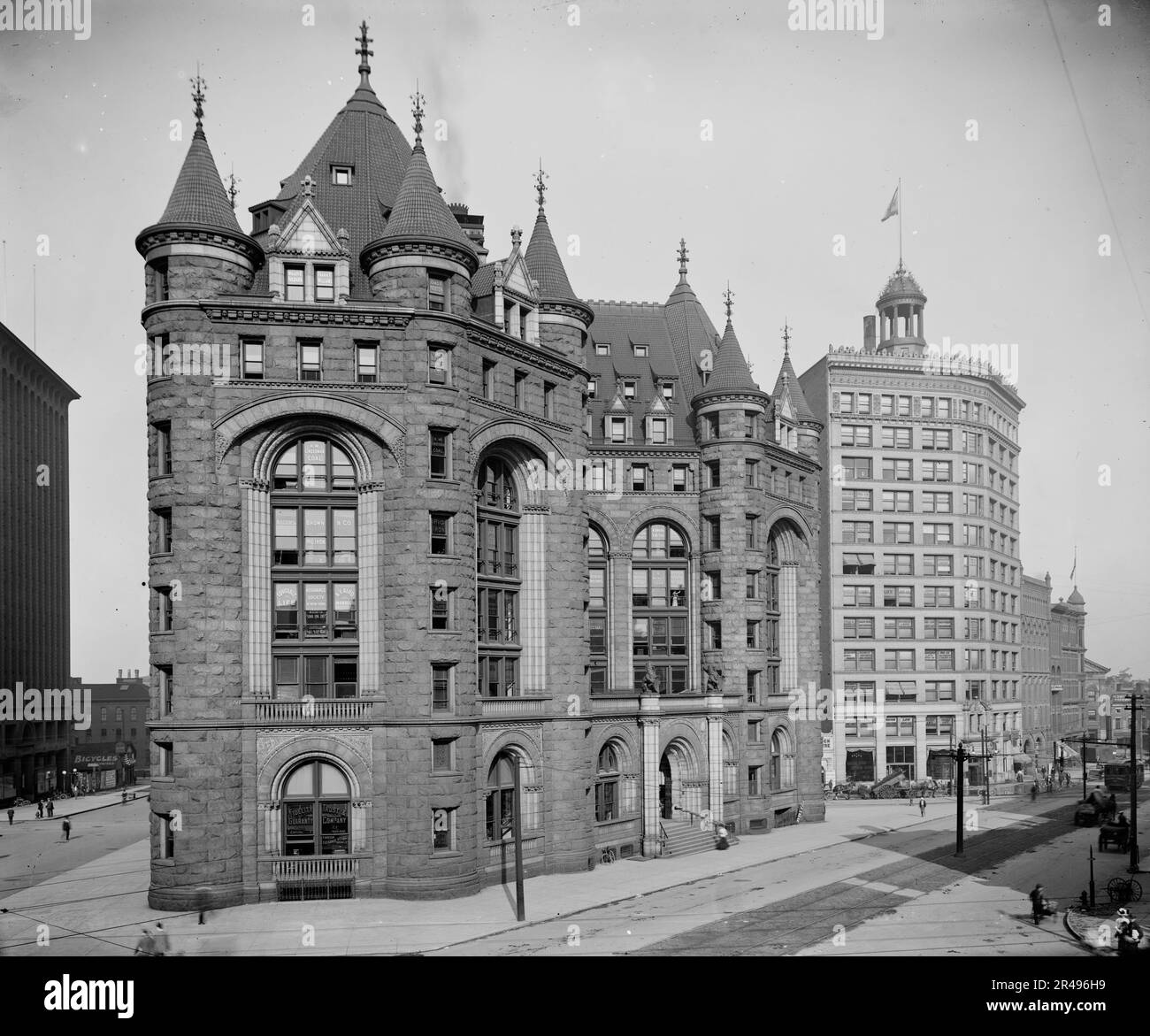 Erie Co[unty] Savings Bank, Buffalo, between 1900 and 1906. Stock Photo