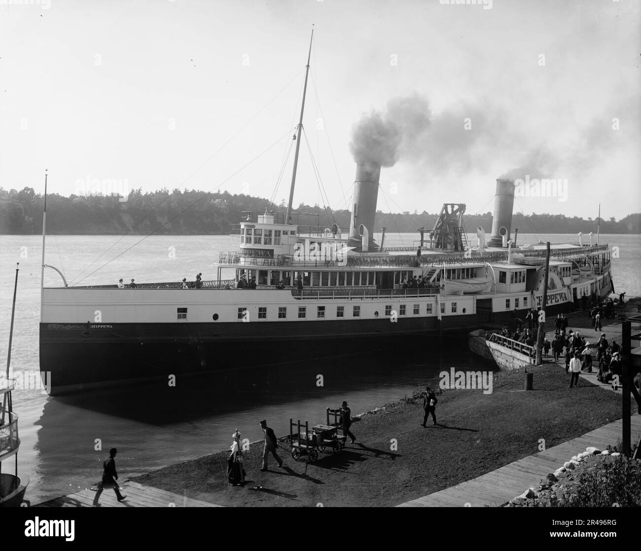 The Chippewa, at Lewiston, Niagara River, between 1900 and 1906 Stock
