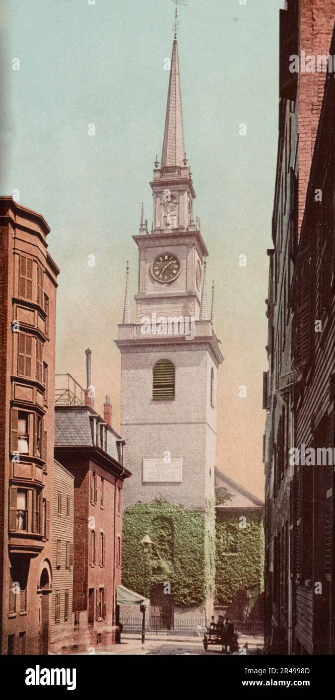 Church (Old North), Boston, ca 1900. Stock Photo