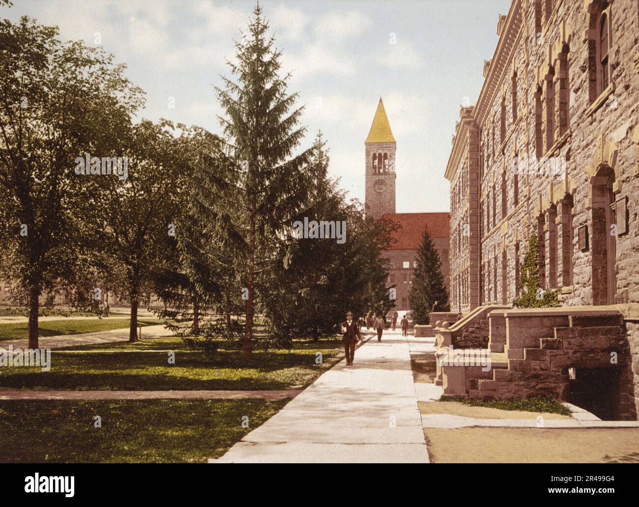 Morrill Hall and the Library, Cornell University, c1900 Stock Photo - Alamy