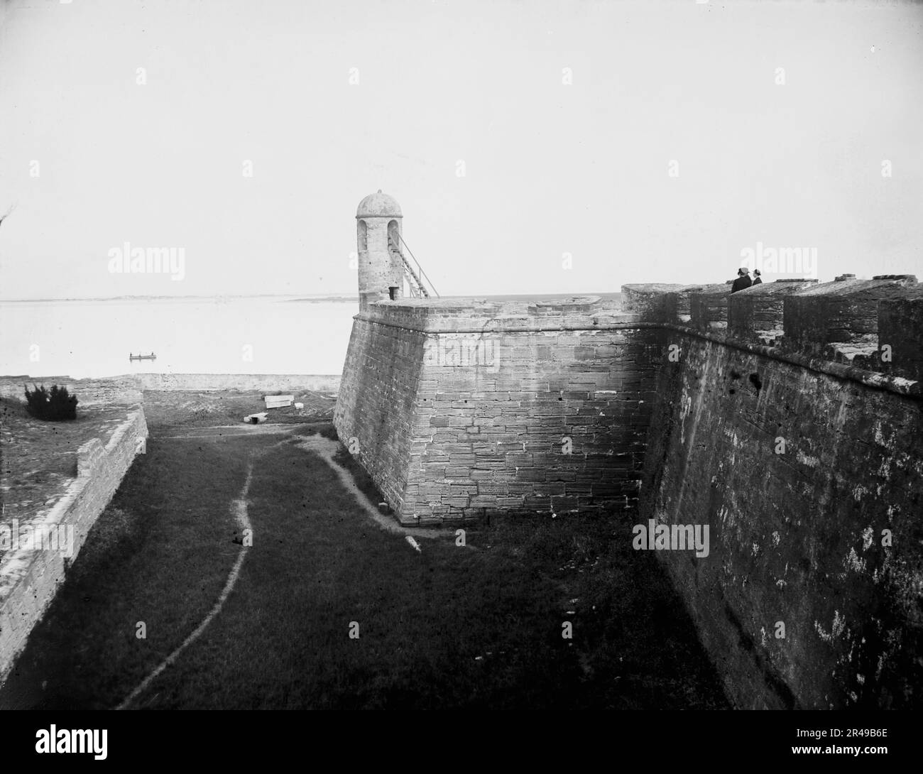 Historic coastal watchtower in Black and White Stock Photos & Images ...