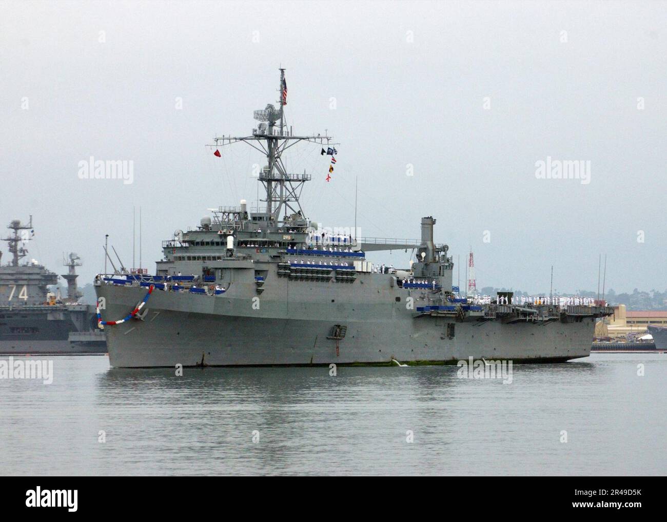 US Navy The amphibious transport dock ship USS Cleveland (LPD 7) sails ...