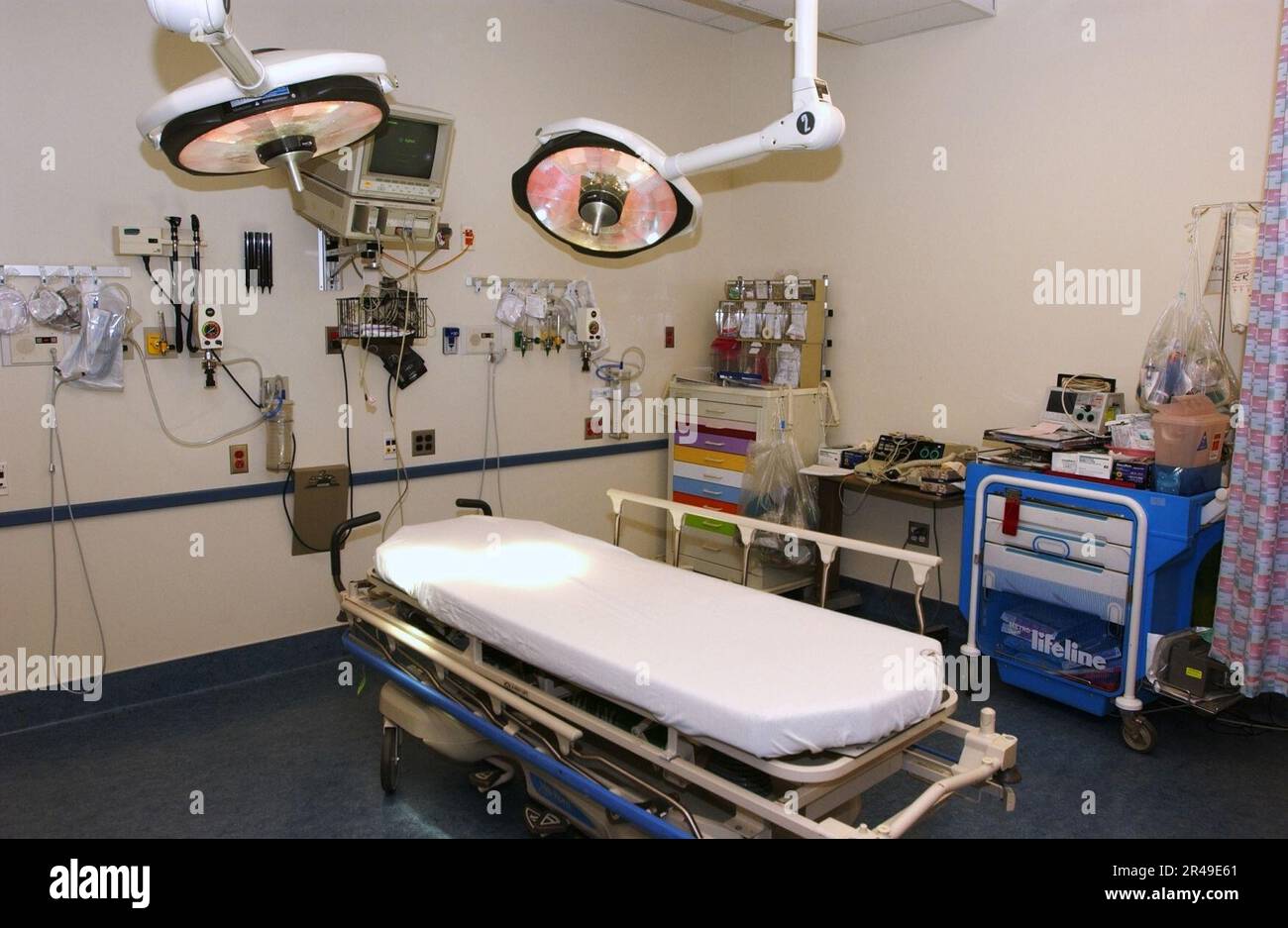 US Navy View of one of the state-of-the-art treatment rooms in the ...