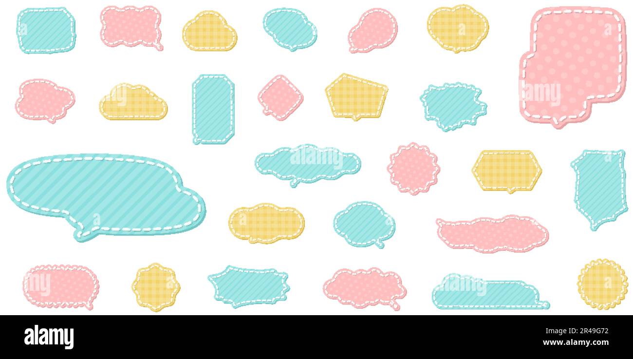 Speech bubbles of various shapes with emblem design. Vector data that ...