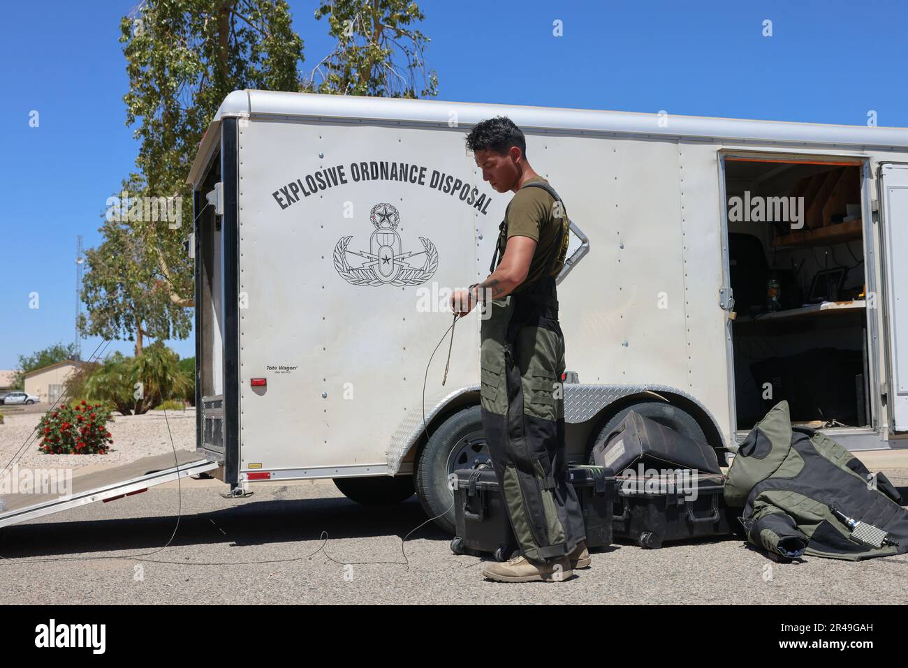 U.S. Marine Corps Sgt. Cory Kim, explosive ordnance disposal technician