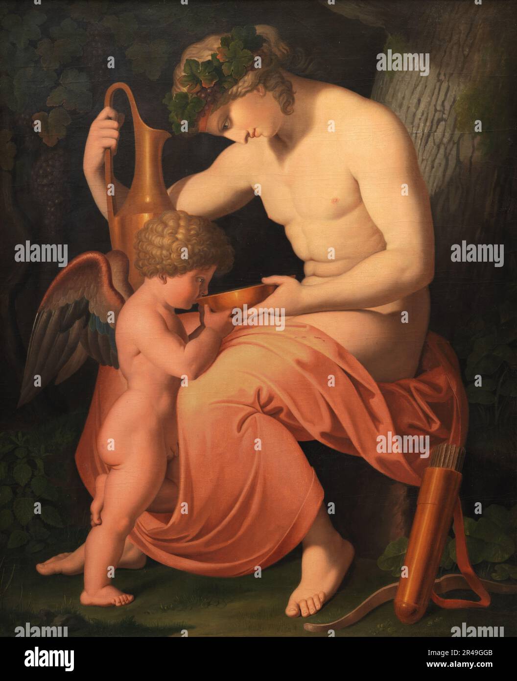 Bacchus and Cupid, 1796. Stock Photo