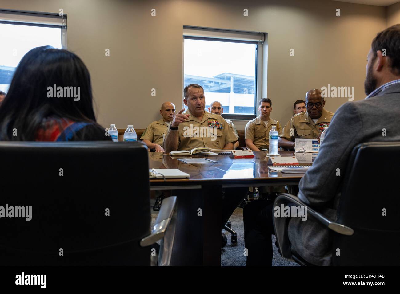 U.S. Marine Corps Maj. Gen. Scott Benedict, commander of 2nd Marine Aircraft Wing, discusses